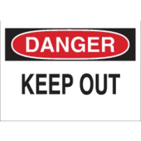 Brady Danger Sign, 10 in H, 14 in W, Fiberglass, Rectangle, English, 47008 47008