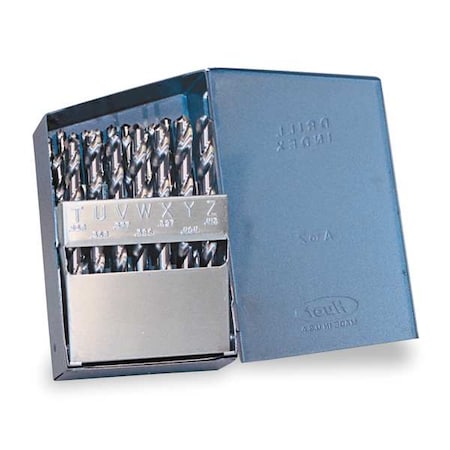 Chicago-Latrobe 26PC 135 Degree Heavy-Duty Jobber Length Drill Set Chicago-Latrobe 150ASP Steam Oxide HSS A - Z 45638