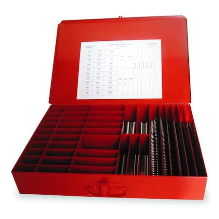 Zoro Select Spring Asst, Ext/Compress, Stl, 123 PC 1NDW4