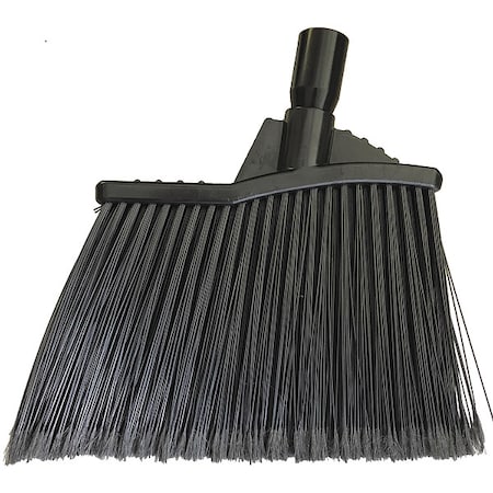 Cortech 9 in Sweep Face Angle Broom, Medium, Black 1NFG3