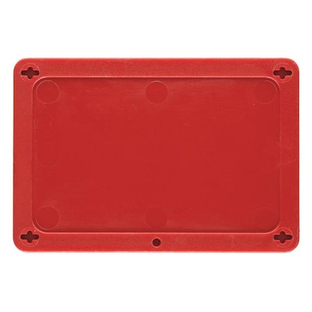 Brady Blank Tag, Plastic, 3 3/16 in H x 4 11/16 in W, Red, Rectangle 41925