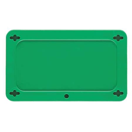 Brady Blank Tag, Plastic, 2 3/16 in H x 3 11/16 in W, Green, Rectangle 41928