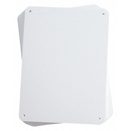 Brady Blank Sign, 10-1/4" W, 7-5/8" H, No Text, Plastic, White 13623