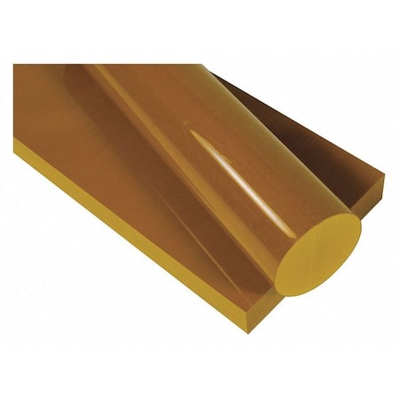 Zoro Select Amber PAI Sheet Stock 6" L x 6" W x 0.500" Thick 1NRX1