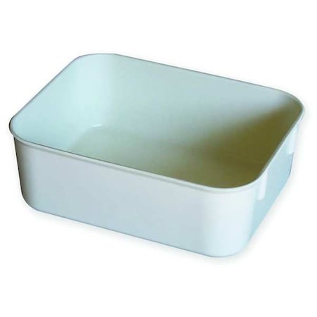 Mfg Tray Stack & Nest Storage Container, 0.2 gal, 6-1/8 in L x 4-7/8 in W x 2-1/8 in H, White 9211085269
