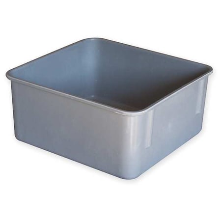Mfg Tray Stack & Nest Storage Container, 0.7 gal, 9-3/4 in L x 9-1/4 in W x 2-1/8 in H, Gray 9241085136