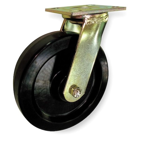 Zoro Select Swivel Plate Caster, Phnolic, 4 in., 800 lb 1NUZ6