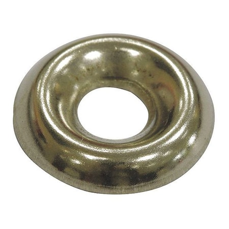 Zoro Select Countersunk Washer, Fits Bolt Size #10 , Stainless Steel Plain Finish, 100 PK U51350.019.0001