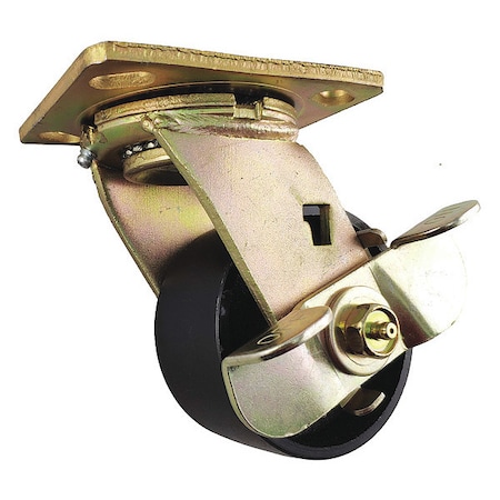 Zoro Select Swivel Plate Caster, Steel, 4 in., 1000 lb. 1NVC1