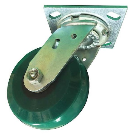Zoro Select Swivel Plate Caster, Polyurethane, 5 in, 1000 lb 1NWP4