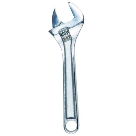 Westward Adj. Wrench, 12", 1-1/2" Cap., Chrome 1NYA5