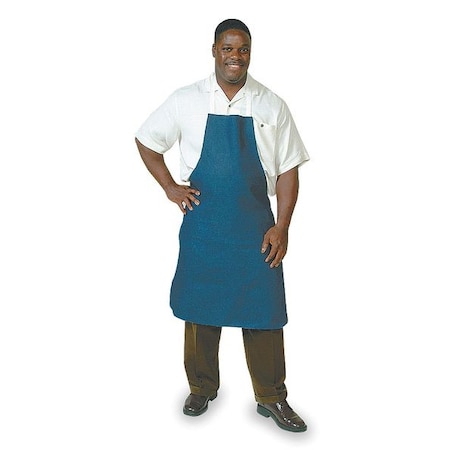 Condor Bib Apron, Cotton Denim, Over-Lock, 17 mil, 36 in, Blue, Universal 1N880