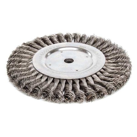 Weiler Twist Wire Wheel Wire Brush, Arbor, 8" 93450