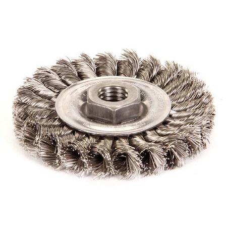 Weiler Knot Wire Wheel Wire Brush, Threaded Arbor 93431
