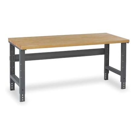 Tennsco Bolted Workbenches, Butcher Block, 72" W, 33-3/4" Height, 3600 lb., Straight WBA-1-3072W