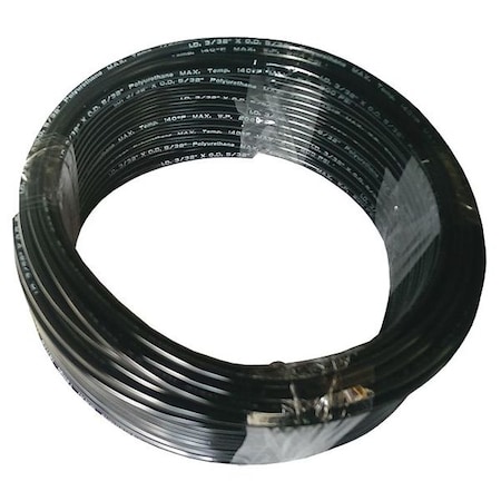 Zoro Select Tubing, 3/32In IDx5/32 In OD, 100 Ft, Black 1PBL9