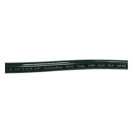 Zoro Select Tubing, 1/4 In. IDx3/8 In OD, 100 Ft, Black 1PBN2