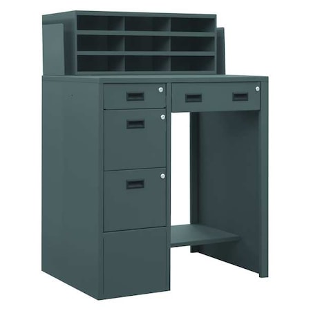 Durham Mfg Shop Desk, 39 x 55-1/2 x 29 In, Gray SFWS-392955-95