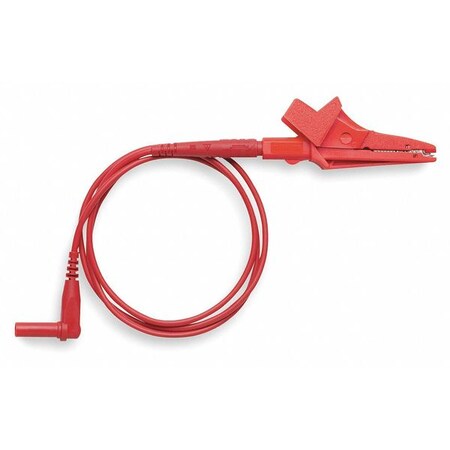 Pomona Electronics Alligator Clip Test Lead, 36 In. L, Red 6570-36-2