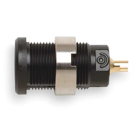 Pomona Electronics Sheathed Banana Jack, CAT III 1000V, Banana Jack, 1", Black 5931-0