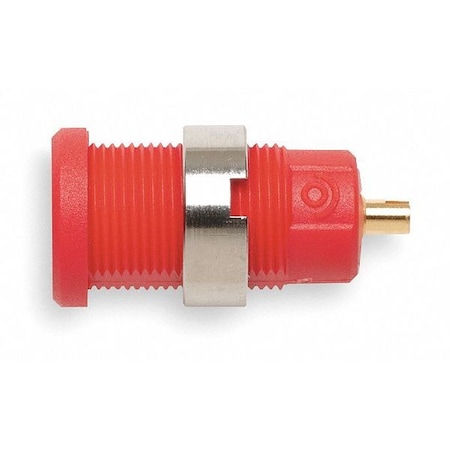 Pomona Electronics Panel Mount Banana Jack, CAT III 1000V, 0.57", Red 5931-2