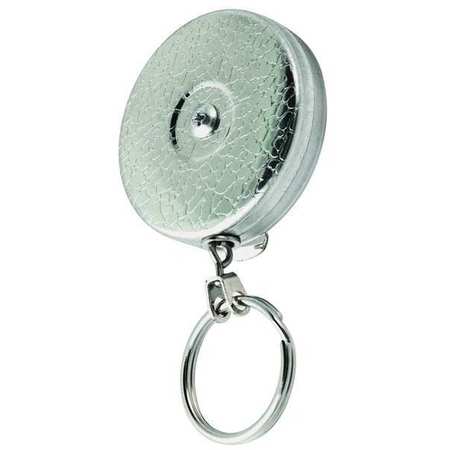 KEY-BAK Key Reel, Split Ring Type, 1 1/8 in Ring Size, Chrome 0005-011