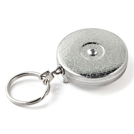 KEY-BAK Key Reel, Split Ring Type, 1 1/8 in Ring Size, Chrome 0003-011