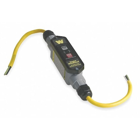 Woodhead Line Crd GFCI, 1 ft., Blk, 20A, NEMA 4X, 120V 20051-0M