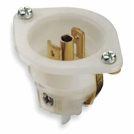 Leviton 15A Midget Locking Flanged Inlet 2P 3W 120Vac ML2-PB | Zoro