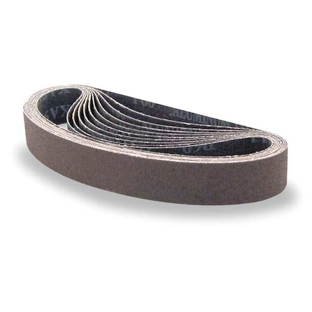 Arc Abrasives Sanding Belt, 1 1/8 in W, 21 in L, Coated, Aluminum Oxide, 100 Grit, Fine, AO/X GP, Brown 11-7020807