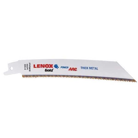 Lenox 6" L x Metal Cutting Reciprocating Saw Blade 614G