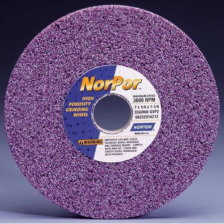 Norton Abrasives Grinding Wheel, T1, 8x1/2x1-1/4, CA, 46G, PK5 66253011505