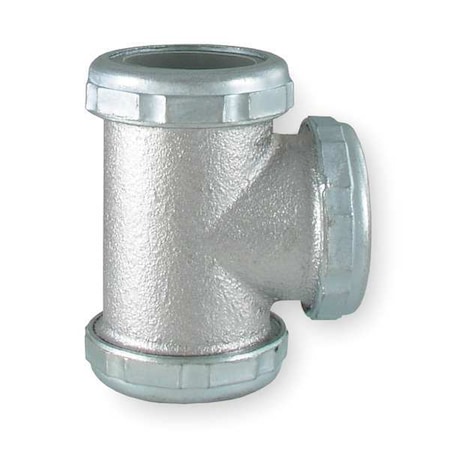 Zoro Select 1-1/2" or 1-1/4 Dia, Brass, Chrome/Brass, Lavatory/Kitchen, Tee 1PNU4