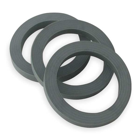 Zoro Select 1-1/4" to 1-1/2" Dia, Rubber, Black/Rubber, Lavatory/Kitchen, Washer 1PNW2