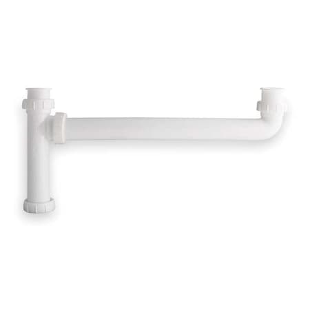 Zoro Select 1-1/2 Dia, Polypropylene, White/Plastic, Kitchen, End Outlet Waste Tee 1PNY2