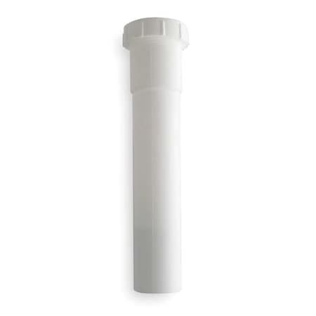 Zoro Select 1-1/4 Dia, Polypropylene, White/Plastic, Lavatory, Extension 1PNY6