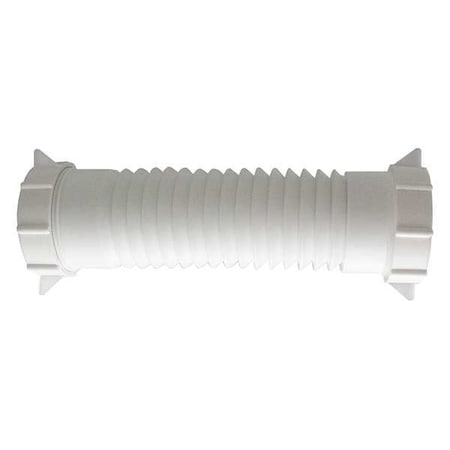 Zoro Select 1-1/2" or 1-1/4 Dia, Polypropylene, White/Plastic, Lavatory/Kitchen, Flexible Coupler 1PPC9