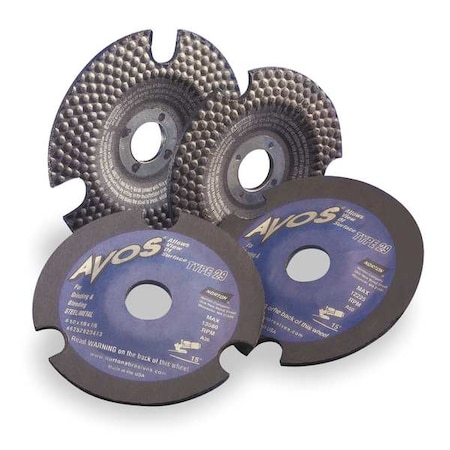 Norton Abrasives Depressed Center Wheels, Type 29, 4 1/2 in Dia, 0.125 in Thick, 7/8 in Arbor Hole Size 66252842209