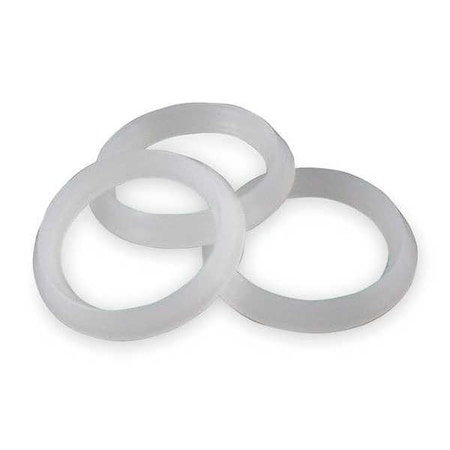 Zoro Select 1-1/4" to 1-1/2" Dia, Polyethylene, White/Plastic, Washer 1PPB4