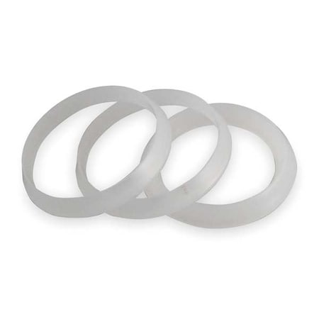 Zoro Select Assorted Dia, Polyethylene, White/Plastic, Washer 1PPB5