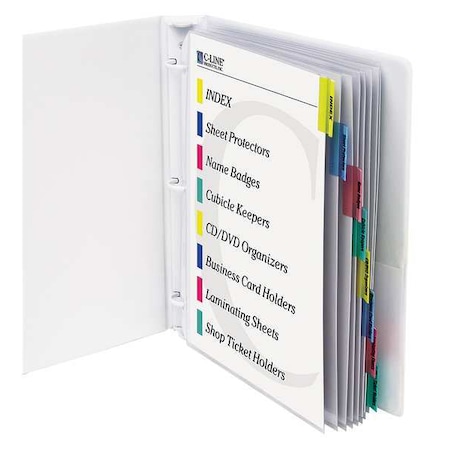 C-Line Products Sheet Protector Set, 8 Tab, Multicolor, PK8 05580
