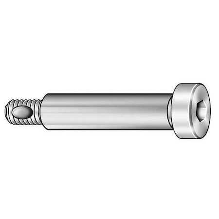 Zoro Select Self-Locking Precision Shoulder Screw, #10-32 Thr Sz, 1/4 in Thr Lg, 7/16 in Shoulder Lg, 5 PK PAT6940SS