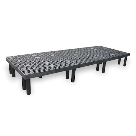 Structural Plastics Dunnage Rack, 2000 lb., HDPE, 96 W x 36 D D9636