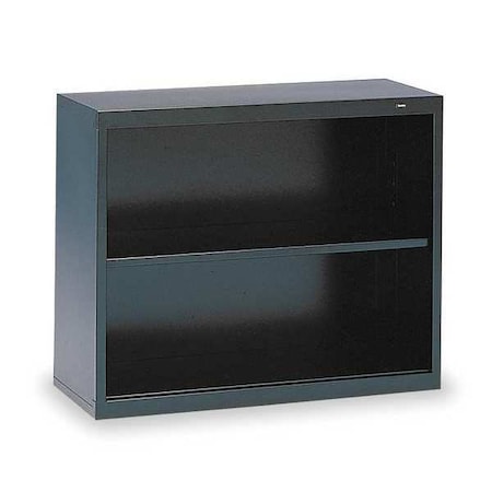 Tennsco 2-Shelf Stationary Bookcase, 28"x34-1/2" Black B-30BK