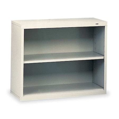 Tennsco 2-Shelf Stationary Bookcase, 28"x34-1/2" Light Gray B-30LG