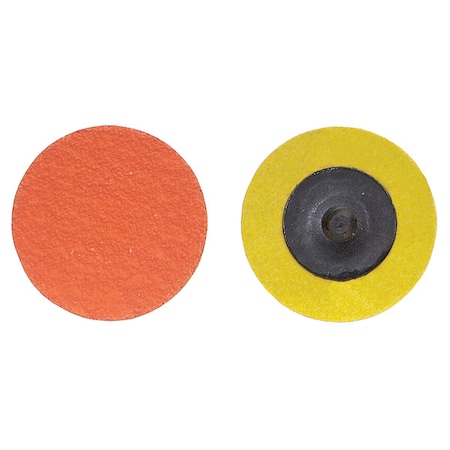 Norton Abrasives Quick Change Disc, CerAlO, 2in, 80G, TR, PK25 66261162324