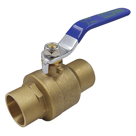Zoro Select 1-1/2" Sweat Brass Ball Valve Inline 1PYP7