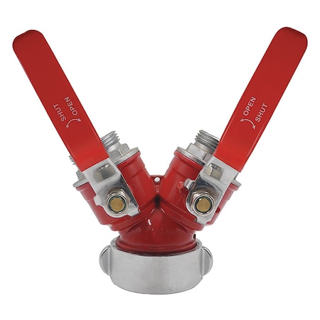 Zoro Select Ball Valve, 3 Way, Fire Hose Connection 1PZC7