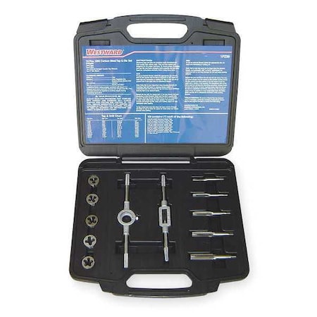 Zoro Select Tap/Die Set, 12 Pieces 1PZ39