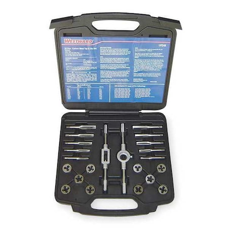 Zoro Select Tap/Die Set, 22 Pieces 1PZ48
